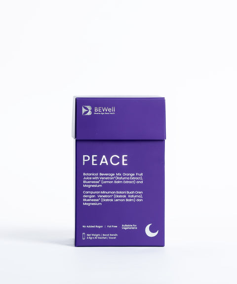 BEWell's PEACE Natural Sleep & Mood Support Supplement Front